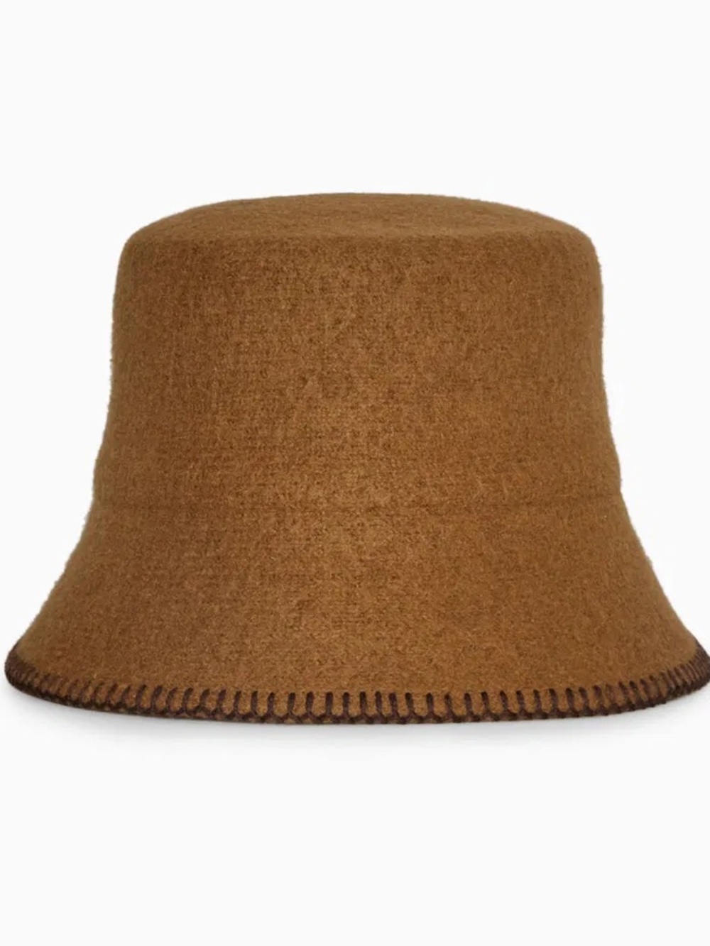 COS Brand New Brown Wool-Blend Bucket Hat with blanket-stitched edge. XS/S size. - Picture 14 of 14